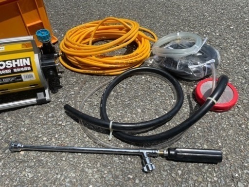 □新古品 品 工進 KOUSHIN 電動噴霧器 MS-252C ホース他 付属品付き 