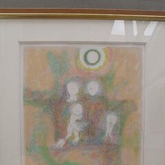 高山辰雄(文化勲章受章者・元東京芸大教授)作 丘の人たち 大型