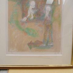 高山辰雄(文化勲章受章者・元東京芸大教授)作 丘の人たち 大型