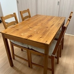 【済】ダイニングテーブルセット(机＋椅子4脚)