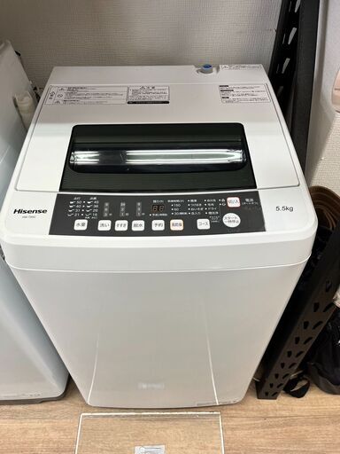【レガストック江東店】Hisense ハイセンス 5.5kg 全自動洗濯機 HW-T55C 2019年製