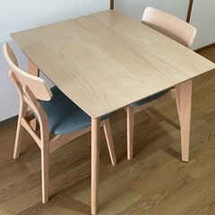 至急！7/29までに引取希望》北欧風ダイニング3点セット(幅90cm)