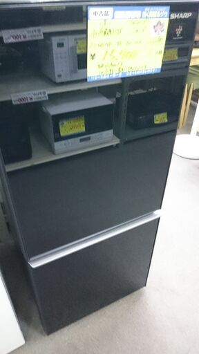 （お買い上げありがとうございます。）シャープ　2ドア冷蔵庫137L　２０２０年製　SJ-GD14F　黒　２ドア　４８ｃｍ幅　ガラストップ　右開き　霜取り自動　　高く買取るゾウ八幡東店