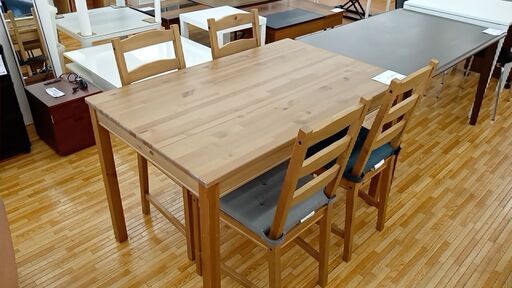 ★ジモティ割あり★ IKEA ダイニングテーブル ナチュラル H74×D74×W118 クリーニング済み YJ237