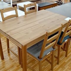 ☆ジモティ割あり☆ IKEA ダイニングテーブル ナチュラル H74×D74×W118 
