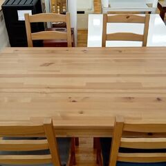☆ジモティ割あり☆ IKEA ダイニングテーブル ナチュラル H74×D74×W118
