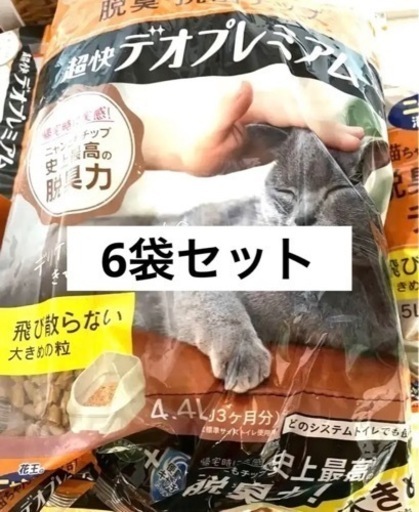 花王 ニャンとも 清潔トイレ 脱臭・抗菌チップ 超快デオプレミアム 大きめの粒