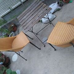 ガーデンチェアー2個セット ラタン椅子 アジア家具
