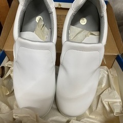 【新品】クッキングメイト 白 革靴 