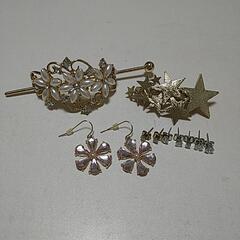 ピアス、髪留め セット