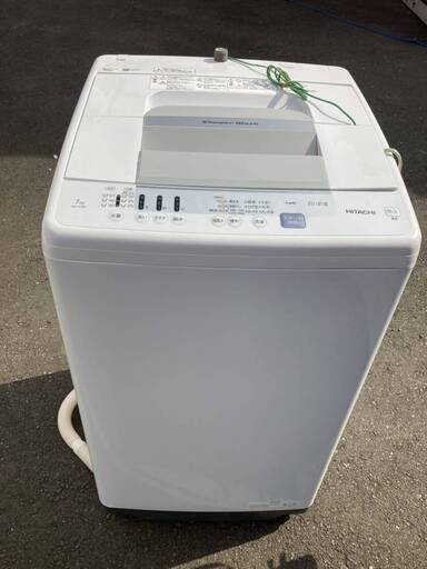 全自動 洗濯機 日立HITACHI 白い約束 シャワー浸透洗浄 NW-705 7kg 高年式 2021年 良品 全自動洗濯機