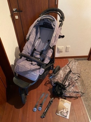 3枚クッションシート付き他備品付き　エアバギーココブレーキ希少グレー