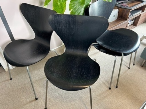 FRITZ HANSEN セブンチェア中古4脚（黒）