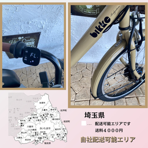 80/20クロス GG 電動自転車 ブリヂストン ビッケbikke 回生充電 前24