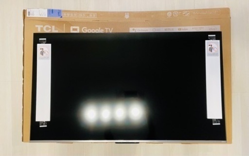 [現金支払い-2千円] TCL 50C635 50インチ 4K量子LED スマートテレビ(Google TV) 4Kチューナー内蔵 2022年 ブラック