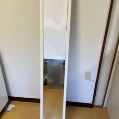 【ネット決済】スタンドミラー 鏡 白 木製 HB-2715NC ...