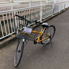 ☆ジモティ割あり☆ 軽快車 26インチ 黄 クリーニング済み SJ2733の 