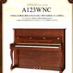 【秋のピアノフェア　】新品展示品アポロA123WNC　日本製