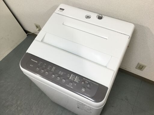 （7/19受渡済）JT7208【Panasonic/パナソニック 6.0㎏洗濯機】美品 2021年製 NA-F60PB14 家電 洗濯 全自動洗濯機 簡易乾燥機能付