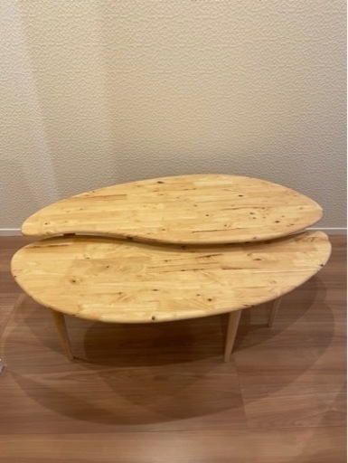 ローテーブル　北欧風　天然木無垢