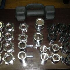 R242 ダンベルトレーニング用品色々 大重量10個セット Used・美品