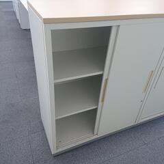 ローキャビネット INABA W1800 鍵付き 書庫 スライド扉（HS7）