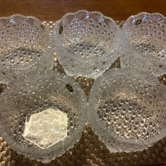 【新品】クリスタル小鉢　5客セット　日本製　取引先決定