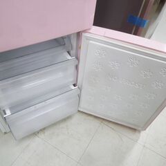 冷蔵庫 148L 2018年製 Haier JR-NF148A 2ドア 右開き ピンク系 100Lクラス ハイアール 苫小牧西店