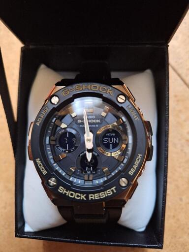 カシオ 腕時計 G-SHOCK GST-W100G ラウンド MULTI BAND 6 デジアナ タフソーラー メンズ 純正ベルト 黒×GD CASIO