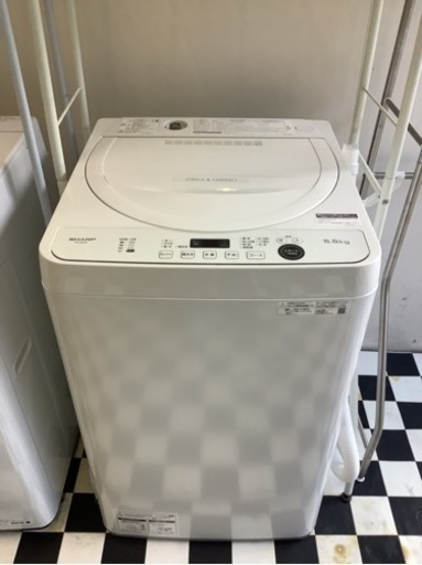 【リサイクルサービス八光】2021年製　シャープ　５.５kg　全自動洗濯機　ES-GE5E-W