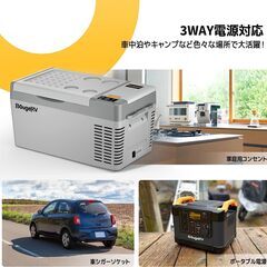 【配送可】BougeRVポータブル冷蔵庫 Small 20L CRPRO 20-22℃～10℃ 急速冷凍 車載冷蔵庫 3WAY電源対応 DC12V/24V AC100V コンプレッサー式