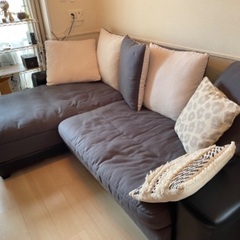 ソファー ニトリ キングダム3KD 布張り カウチソファ