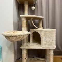 【無料】FEANDREA キャットタワー 猫タワー 麻紐 下部に...