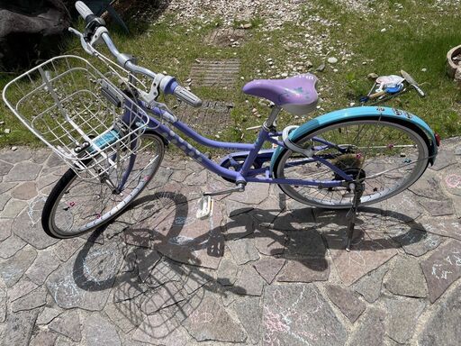 値下げしました：女の子大好きなパステルカラーの子供用自転車★シフトチェンジ付き★鍵付き