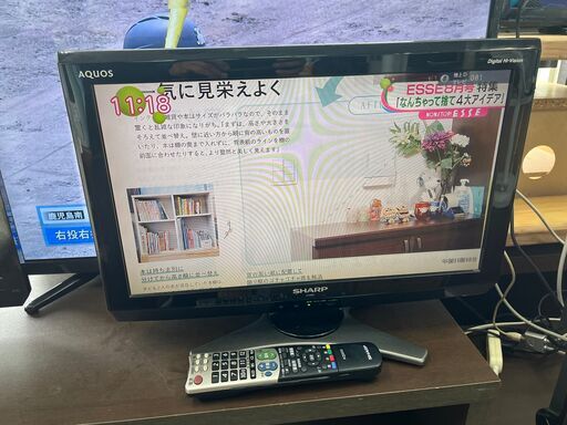 【リサイクルショップどりーむ鹿大前店】No.6640　TV　テレビ　シャープ　AQUOS　2010年製　20インチ　リモコン付き　膨大な知識をおさめし賢者の鏡