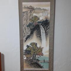 中国掛け軸　肉筆画「偶成山水」林瑞瑩(りんずいえい)