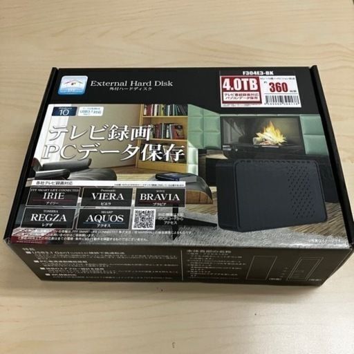 【新品 】メーカー保証1年付　 4TB 外付けHDD