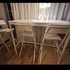 IKEA値下げ！トッマリードテーブル白&フランクリンチェア3組