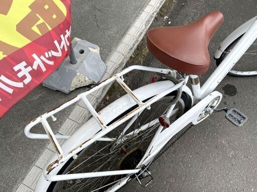 27インチ 6段変速 自転車 サビ多め LEDオートライト 荷台 鍵付き 札幌市