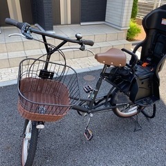 【ネット決済】非電動子供乗せ自転車　リヤチャイルドシート付き