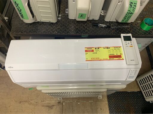 K04333　富士通　中古エアコン　主に6畳用　冷房能力　2.2KW ／ 暖房能力　2.5KW