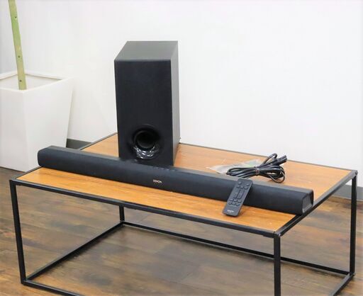 【ヤ取】≪W1090ジ≫ 音出しOK DENON/デノン サウンドバー＆ワイヤレス・サブウーハー DHT-S316 2018年製 ARC/Bluetooth対応 音響機器/オーディオ機器