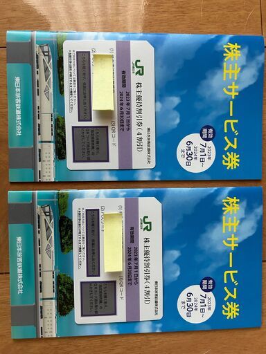 JR東日本　株主優待割引券　サービス券　2枚