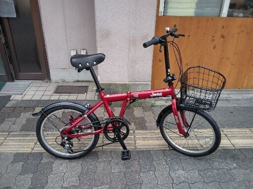 Jeep[ジープ]20吋 折り畳み自転車 外装6段/レッドxブラック