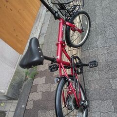 Jeep[ジープ]20吋 折り畳み自転車 外装6段/レッドxブラック