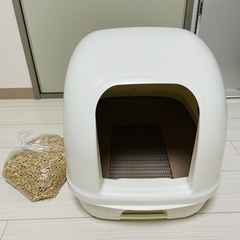 【決まりました】猫用 トイレ 砂 デオトイレ 本体 フード付き ...