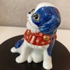 源右衛門窯　そめにしきいぬ　犬置物