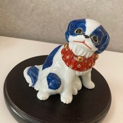 源右衛門窯　そめにしきいぬ　犬置物