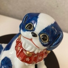 源右衛門窯　そめにしきいぬ　犬置物