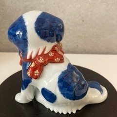 源右衛門窯　そめにしきいぬ　犬置物
